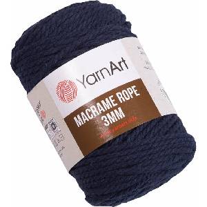YARNART Macrame Rope 3 mm 63 m 784 Navy Blue юта (Macrame Rope 3 mm 784)