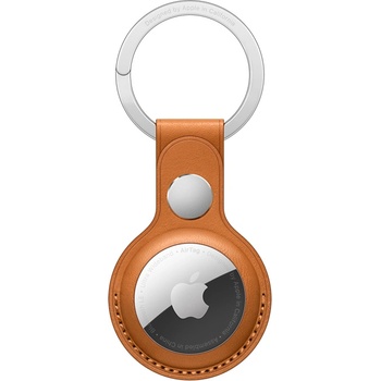 Image 1 of Apple AirTag Leather Key Ring - golden brown MMFA3ZM/A