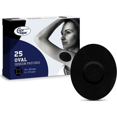 CureTape Sensor Patches náplasti na senzor 25 ks Classic černá