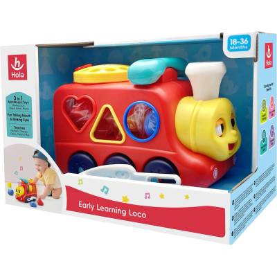 HOLA Интерактивна играчка за сортиране Hola Toys - Локомотив (HE9981)