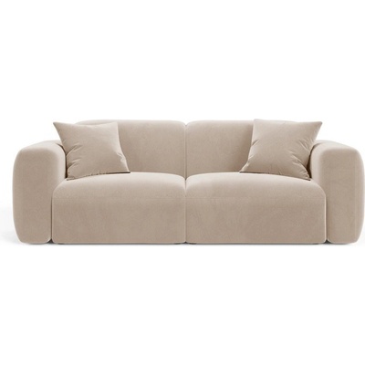 Cosmopolitan Design Бежов кадифен диван 220 cm Strino - Cosmopolitan Design (COS_3S_44_F1_STRINO1)