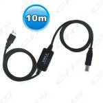 Wiretek USB кабелен конектор A-B, 10 м, мъжки/мъжки Active VE595 (VE595)