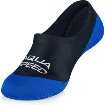 AQUA SPEED Ponožky na plavání Neo Black/Navy Blue Pattern