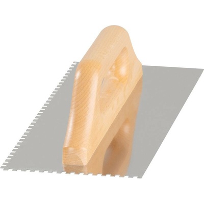 Hladítko Strend Pro Premium, HardWood, drevená rúčka, 270x130 mm, e4 mm, 0,7 mm, rovné, nerez