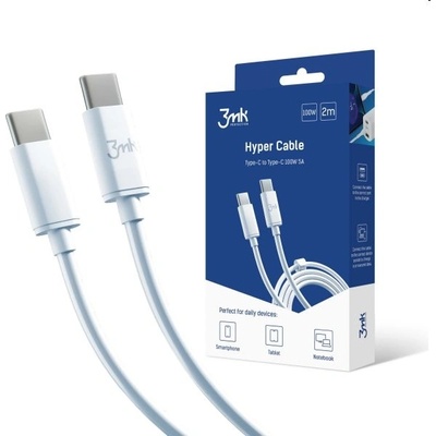 3MK 3MK464543 USB-CUSB-C 100W, 2m, bílý