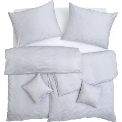 SCANquilt Obliečky Exclusive Tencel plus pierka svetlá sivá 140x200 70x90