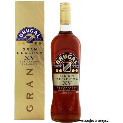 Brugal XV Gran Reserva 38% 1 l (holá láhev)