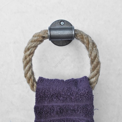 ASIR GROUP Закачалка за кърпи BORURAF 20x20 cм бежова (AS0687)