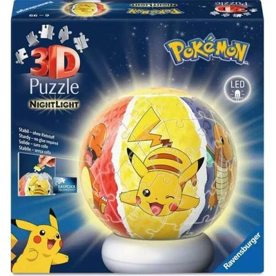 RAVENSBURGER 3D Puzzleball Pokémon (Nočná edícia) 72 ks