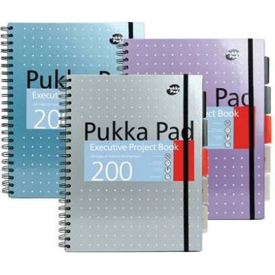 PUKKA PAD Spirálový sešit A4 linkovaný Metallic Project Book