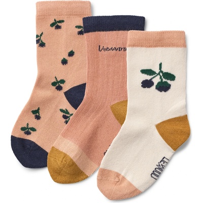 LIEWOOD Детски спортни чорапи LIEWOOD Kid's Silas Socks 3-Pack Sports socks - Berry / Pale Tuscany - размер 19/21 (EU) (207-2282-0212)