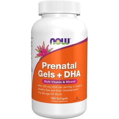 NOW NOW Prenatal Gels + DHA, 180 Softgels