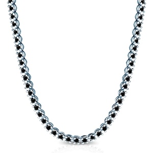 SAVICKI Тенис колие, бяло злато 585, черни диаманти 6.900ct 3.8mm 42cm