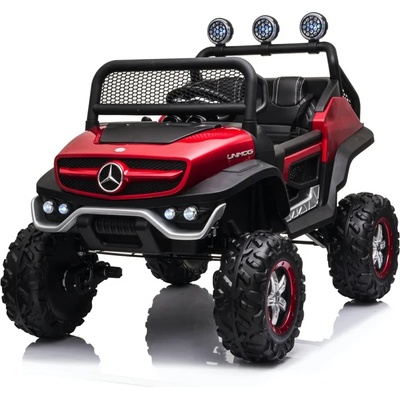 ROLLZONE Mercedes-Benz Unimog 12V - Детско акумулаторно бъги, Червен, EVA гуми (JJL199-red)
