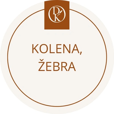 Davídkovo koření Etiketa Kolena žebra béžová průměr 4,5 cm 1 ks