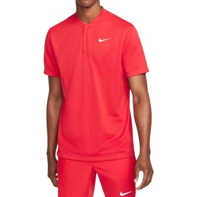 Nike men's Court Dri-Fit Blade Solid Polo university red/white