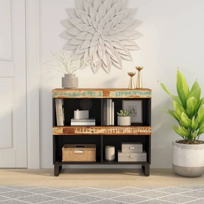 vidaXL Страничен шкаф, 85x33x75 см, регенерирано дърво масив (352899)