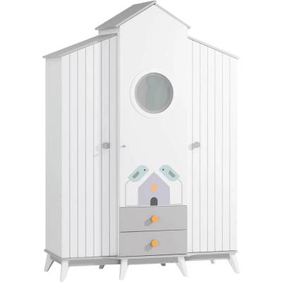 Carmen Трикрилен детски гардероб bird house (3575238)
