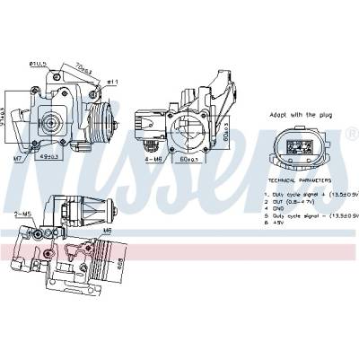 NISSENS AGR - Ventil 98387