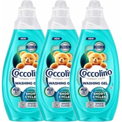 Coccolino Wonder Wash Speed Clean prací prostriedok na rýchle pranie 3 x 1,48 l 111 PD