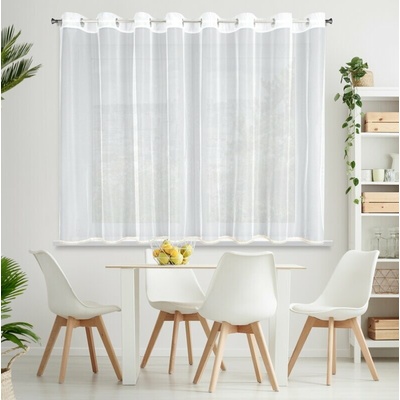 Takoy Záclona CASSIE z hladkej matnej mikrosieťky so zlatou ozdobnou čipkou 300 x 150 cm-HF-386766 | 300 x 150 cm