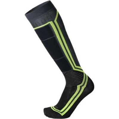 MICO Calza Ski Light Weight Odor Zero X-Static Antracite Giallo Fluo