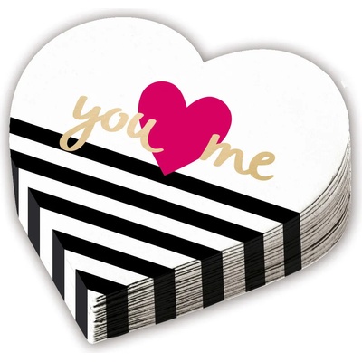 Amscan Салфетки голямо сърце 12 бр