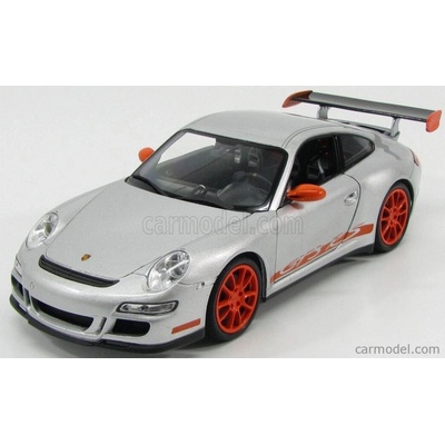Welly Porsche 911 997 2010 Stříbrná Oranžová 1:18