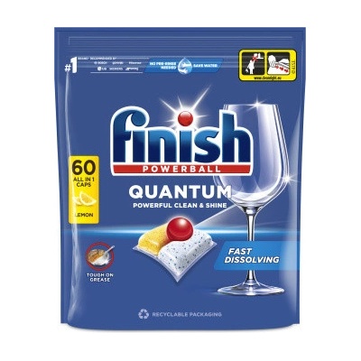 Finish Quantum All in 1 Lemon Sparkle tablety do myčky 60 ks