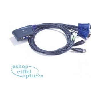 Aten CS-62U DataSwitch elektronický 2:1 (kláv.,VGA,myš,audio) USB