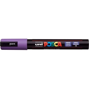 uni Декоративен маркер, 1, 8-2, 5 мм, UNI "Posca PC-5M", лилав 286591000 (286591000)