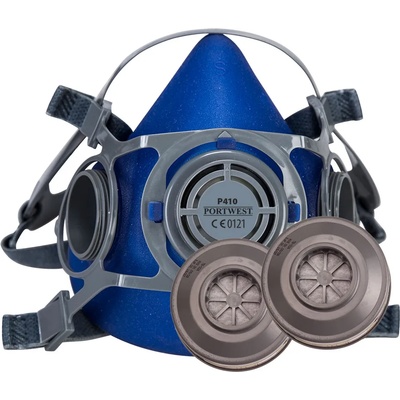 Portwest auck p418 / Полумаска p410 и 2 коминни филтъра p970, abek1p3 m (p418blum)