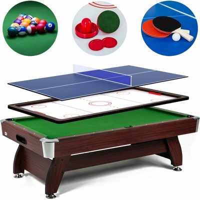 Vip Extra 7 FT višeň/zelený s nástavcem ping-pong/hokej