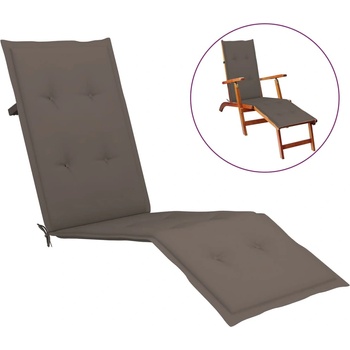 Image 1 of vidaXL Възглавница за стол шезлонг таупе (75+105)x50x4 см (314181)