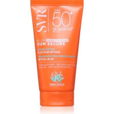 Laboratoires SVR Sun Secure Blur защитна пяна за уеднаквяване тона на кожата без парфюм SPF 50+ 50ml