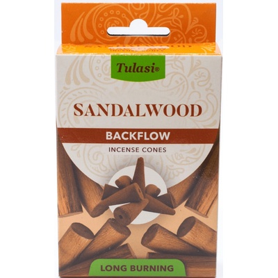 Tulasi Sandalwood backflow indické vonné františky 10 ks – Zboží Dáma
