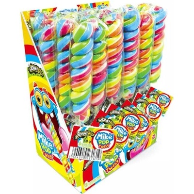 JohnyBee Twist Pop dlouhé kroucené lízátko 50 g