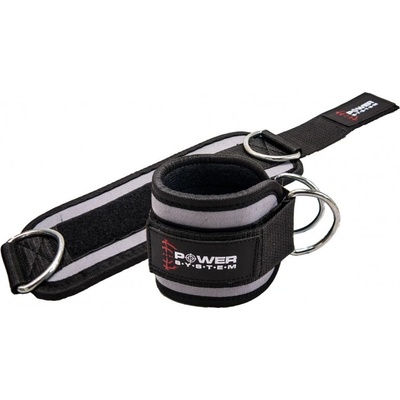 Power System Ankle Straps Gym Guy černo-šedé PS-3450