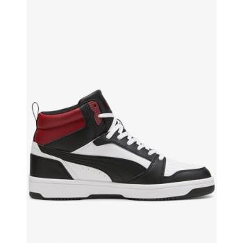 PUMA Rebound V6 Mid Shoes White/Black/Red