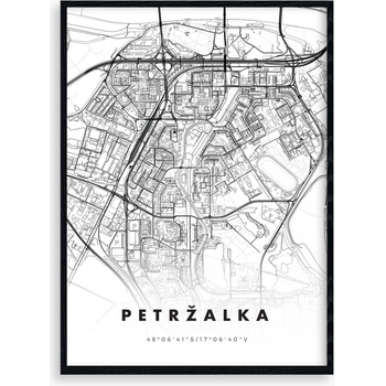 Plagát Petržalka Mapa