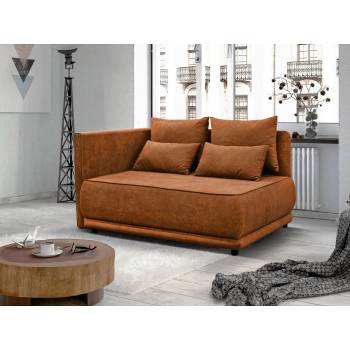 Разтегателен диван liami теракота, ляв