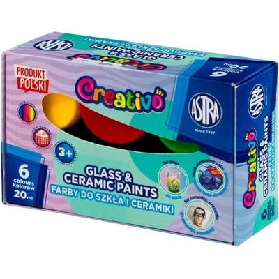 Astra farby na sklo a keramiku Creativo 6×20 ml, 301124006
