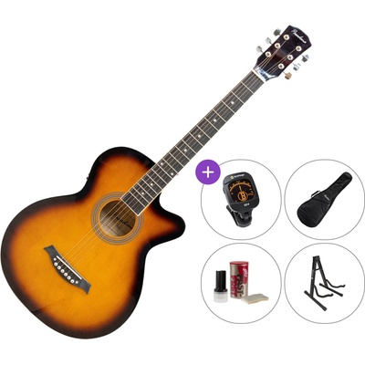 Pasadena SG026C 38 EQ SET Vintage Sunburst Електро-акустична китара Джъмбо