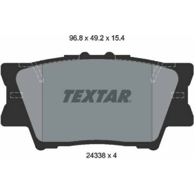 Sada brzdových platničiek kotúčovej brzdy TEXTAR 2433801
