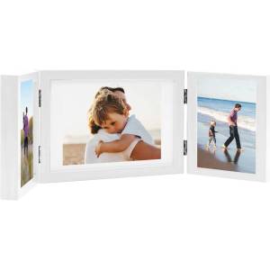 vidaXL Тройна фоторамка колаж бяла 28x18 см+2x(13x18 см) (332753)