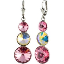 Klimm Rivoli se Swarovski Elements s třemi kameny Light Rose 13030