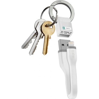 SBS - Dátový kábel Apple Lightning MFI s funkciou kľúčenky