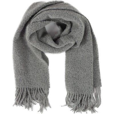 Wooline merino šála Boucle šedá