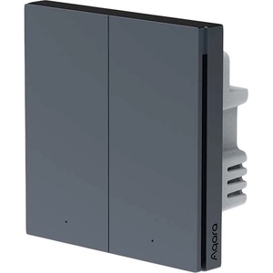 Aqara Smart Wall Switch H1 (no neutral double rocker): Model No: WS-EUK02; SKU: AK072RUG01 (WS-EUK02-GRAY)