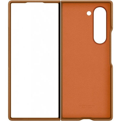 Samsung Galaxy Z Fold6 Ochranný kryt z veganské kůže Brown EF-VF956PAEGWW – Zbozi.Blesk.cz